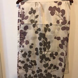 Purple and white decorative shower curtain